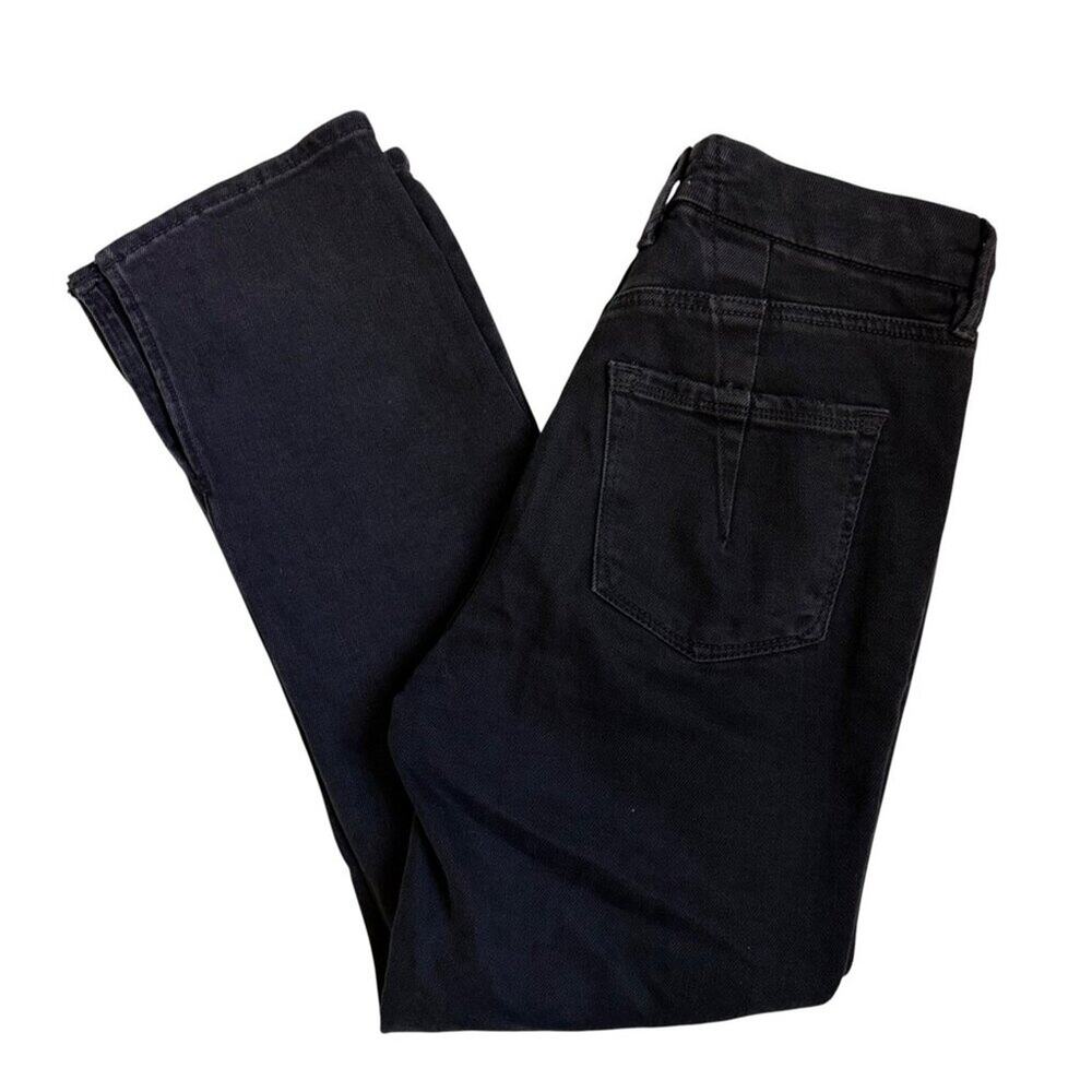 Good American Good Legs Straight Leg Cropped Jeans (Black) - Size 6 / 28